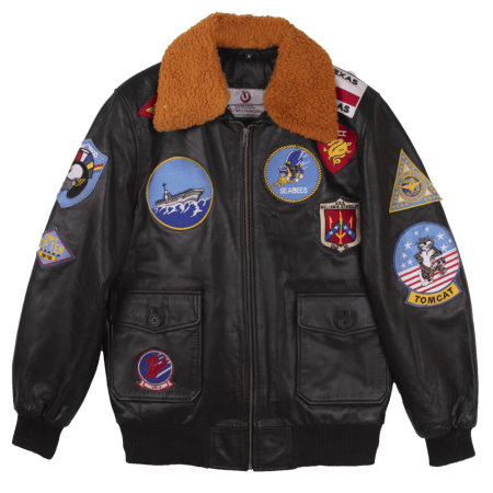 Sheepskin Brown Aviator Leather Jacket For Men