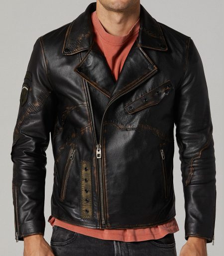 Bronze Cobain Men's Leather Jacket